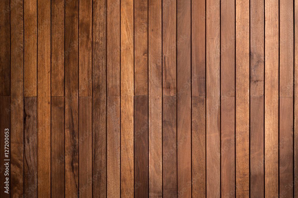 Obraz premium timber wood brown oak panels used as background