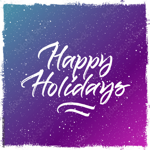 Happy Holidays Christmas and New Year greeting card