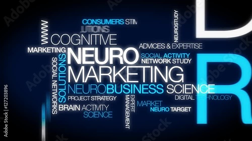 Neuromarketing words tag cloud neuro business marketing text photo