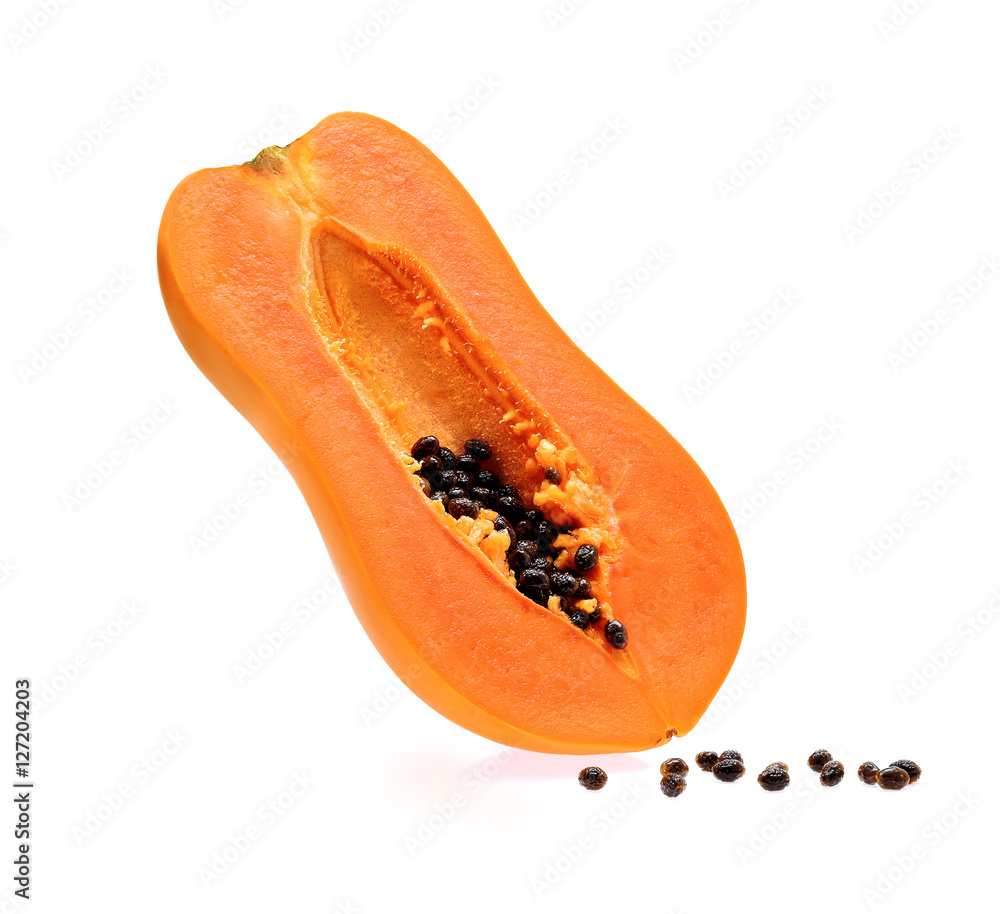 papaya isolated on white background papaya isolated on white background