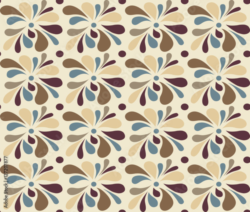 Abstract seamless pattern in harmonious colors