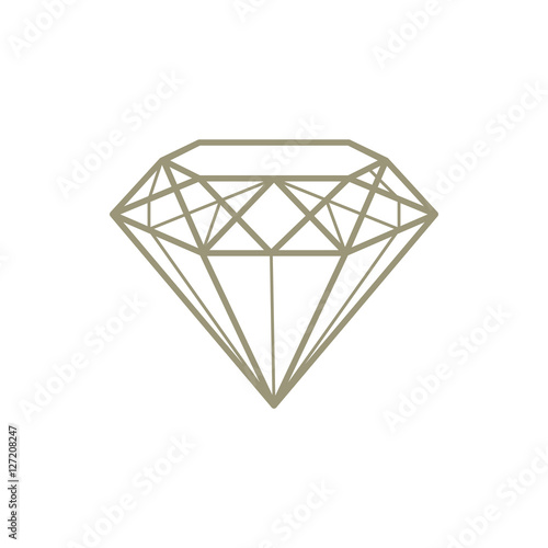 Diamond. Jewel. Decoration. Vector, contour icon