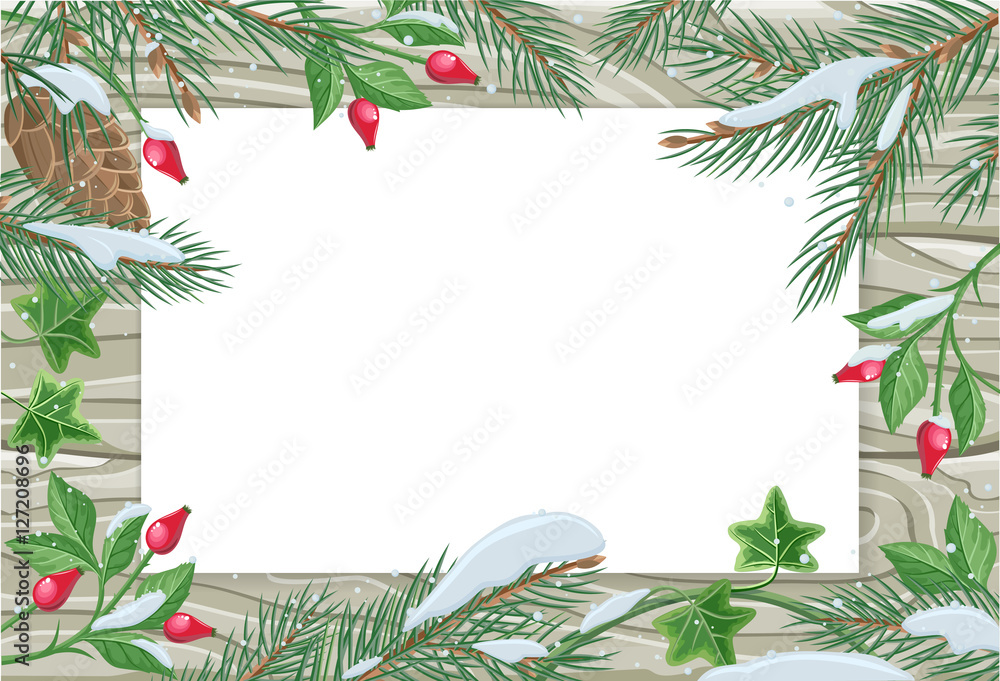 Vector Frame with Pine Tree, Sweetbrier Brunches 