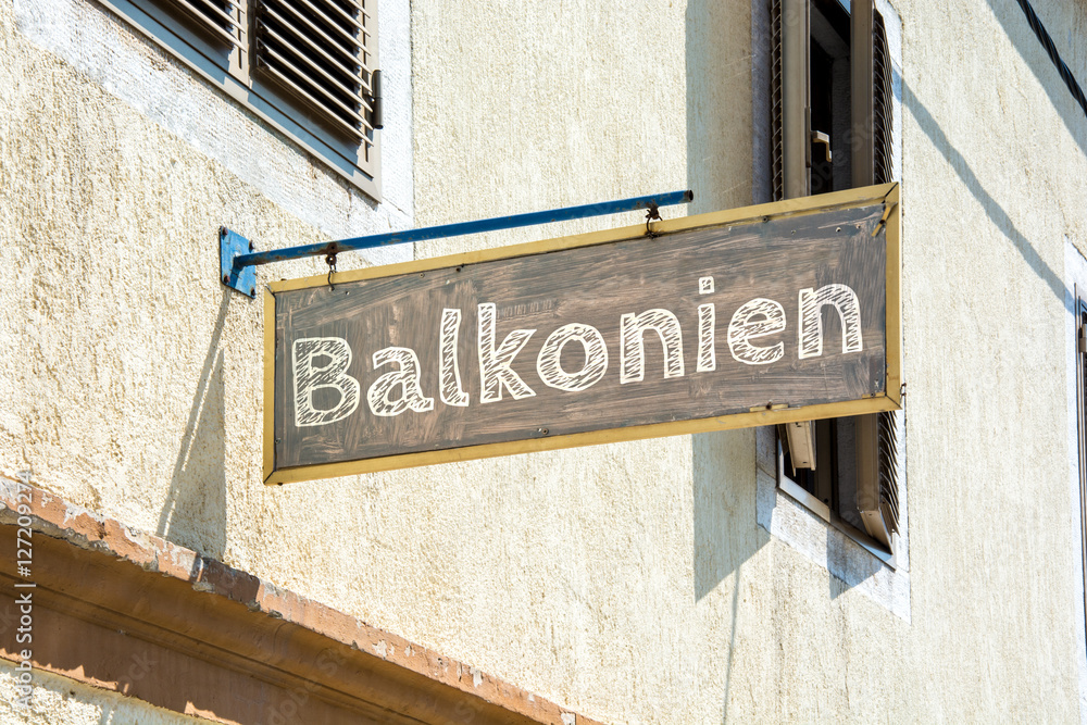 Fototapeta premium Schild 116 - Balkonien