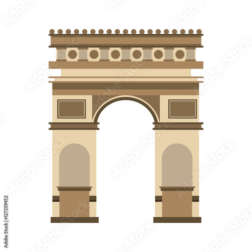 Obraz na plátně triumph arch france isolated icon vector illustration design