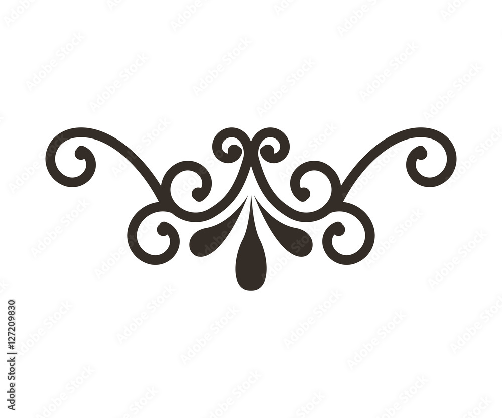 wrought iron frame isolated icon vector illustration design