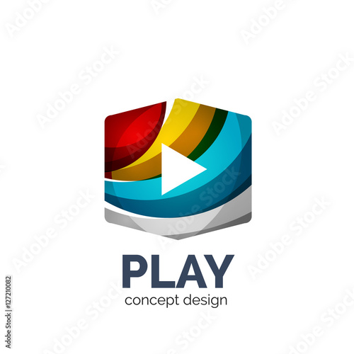 Free Download Vector video play logo template - GFXLoad
