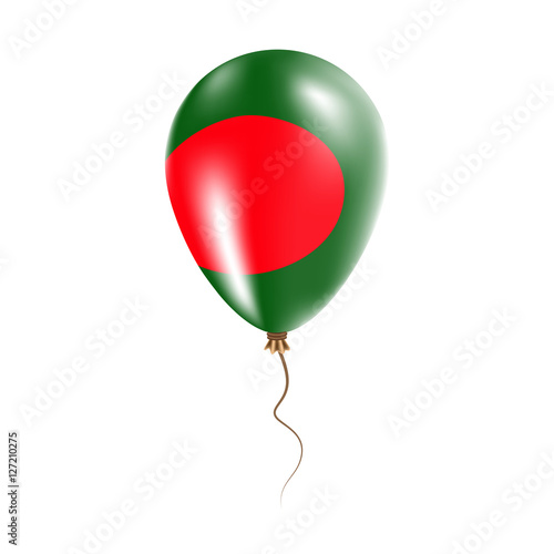 Bangladesh balloon with flag. Bright Air Ballon in the Country National Colors. Country Flag Rubber Balloon. Vector Illustration.