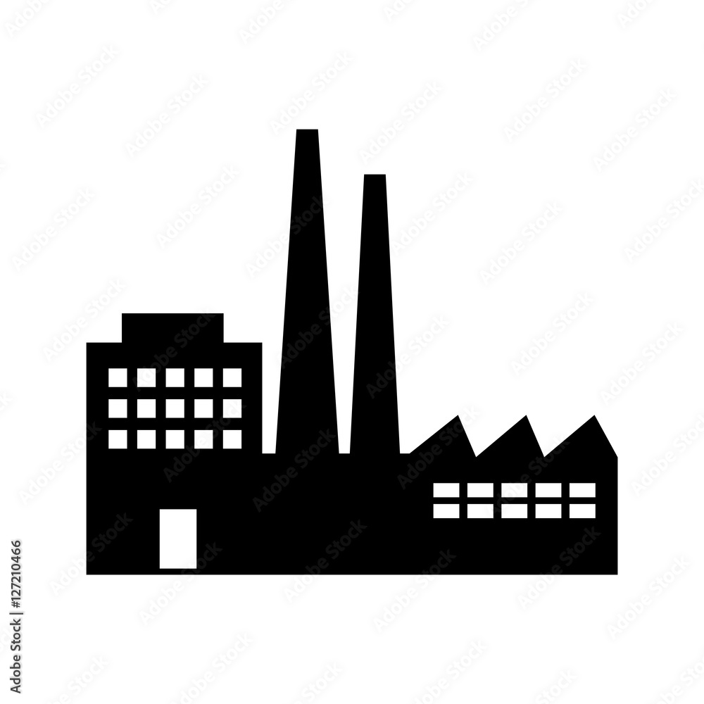 Factory vector icon on white background Factory vector icon on white background
