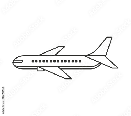 airplane flying isolated icon vector illustration design