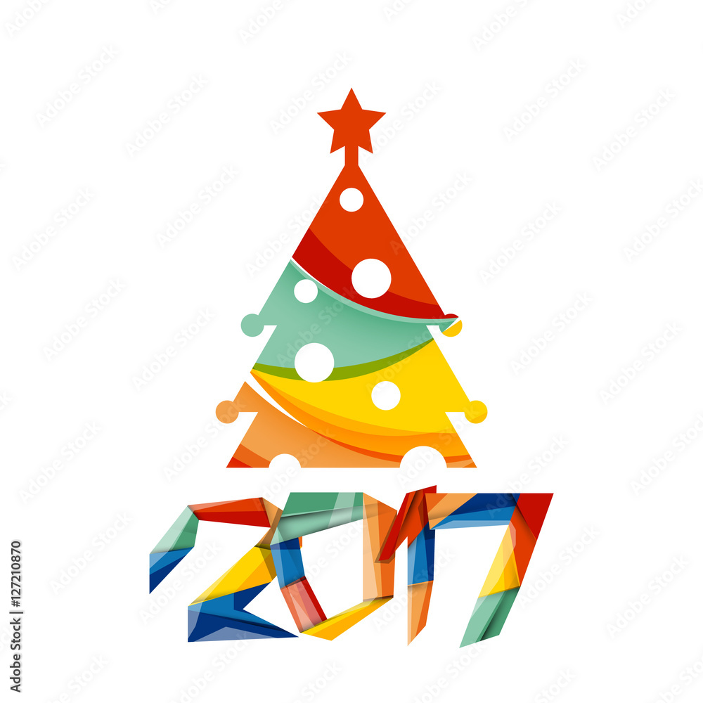 Happy New Year and Chrismas holiday greeting card elements Happy New Year and Chrismas holiday greeting card elements