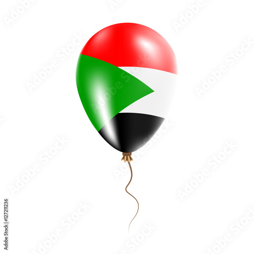 Free Download Sudan balloon with flag. Bright Air Ballon in the Country National Colors. Country Flag Rubber Balloon. Vector Illustration. - GFXLoad