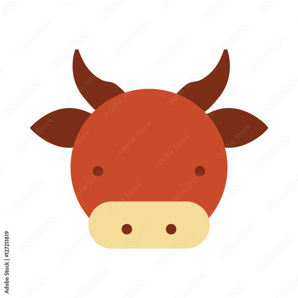 farm cow isolated icon vector illustration design farm cow isolated icon vector illustration design