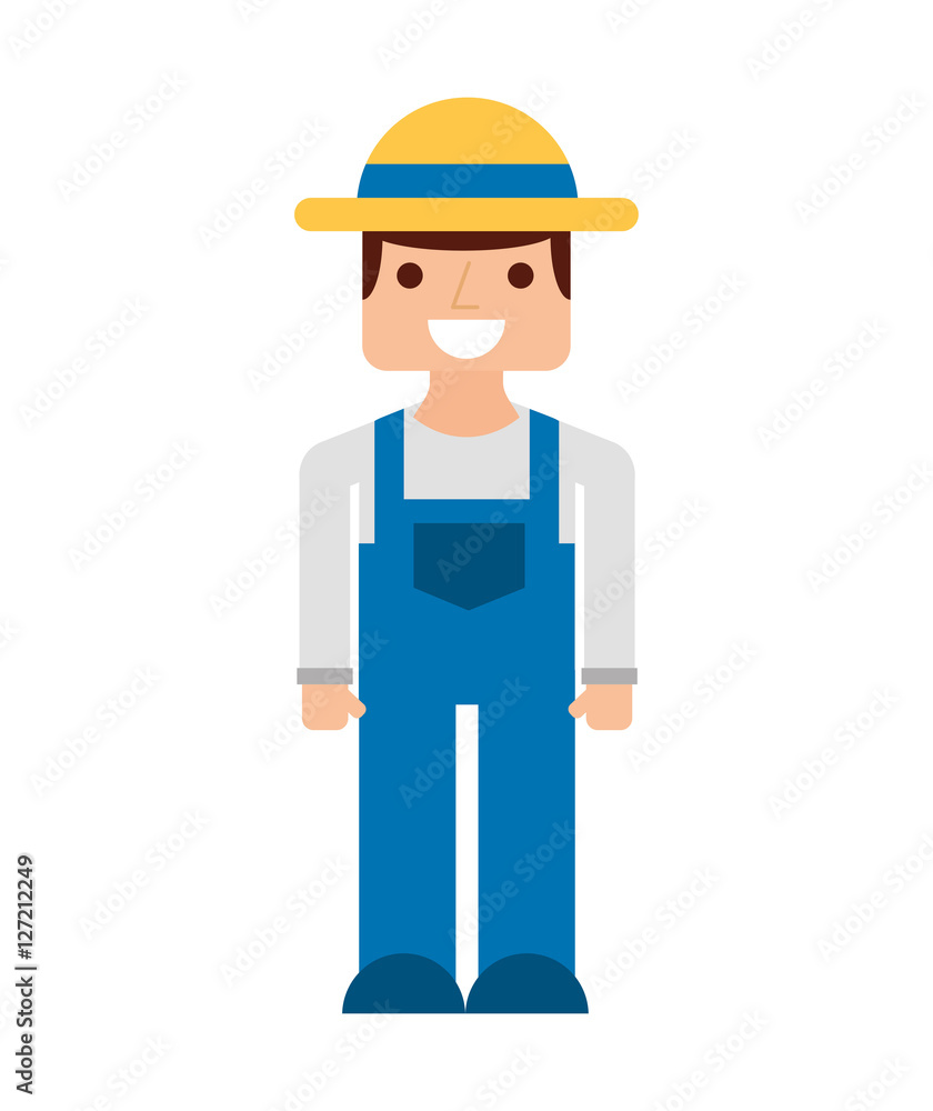 farmer character isolated icon vector illustration design farmer character isolated icon vector illustration design