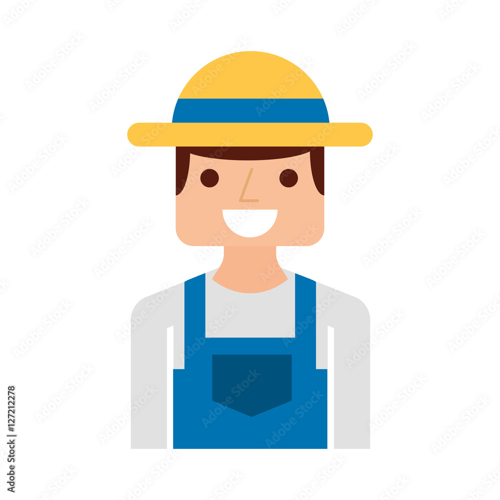 farmer character isolated icon vector illustration design farmer character isolated icon vector illustration design