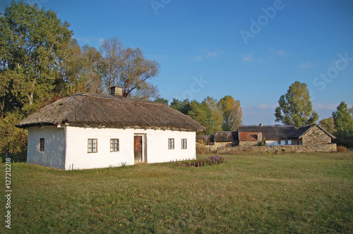 Old hut, Ukraine, Eastern Europe ancient construction, building 