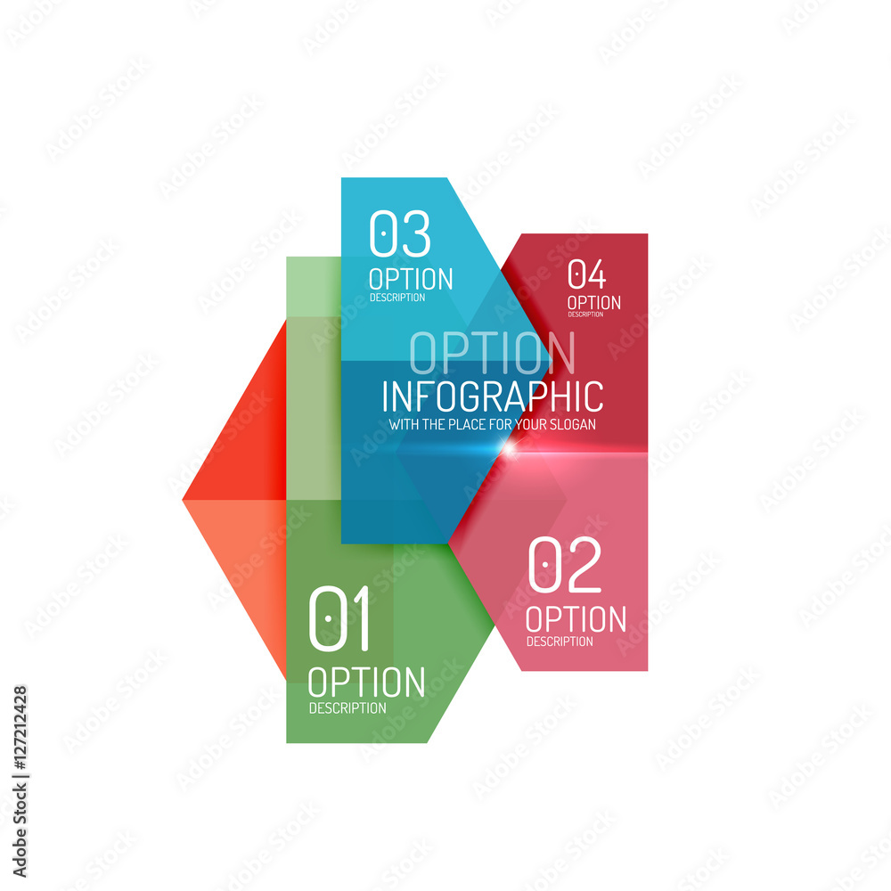 Infographic modern templates - geometric shapes