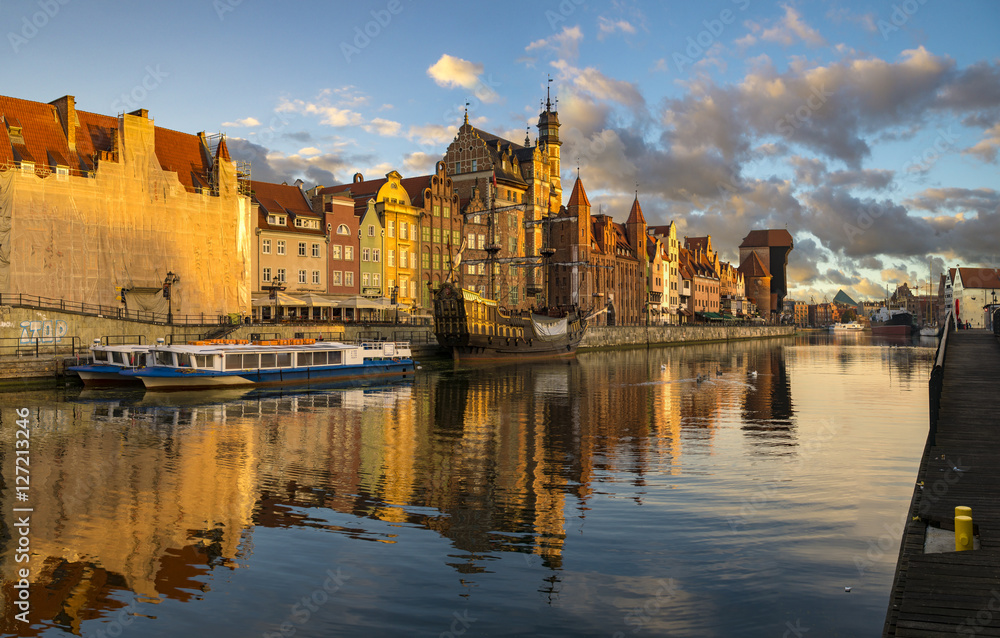 Gdansk,Poland,September 2016:Cityscape of Gdansk in Poland