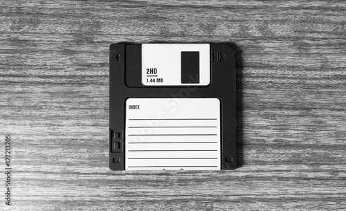 Wallpaper Mural Vintage black and white floppy disc background Torontodigital.ca