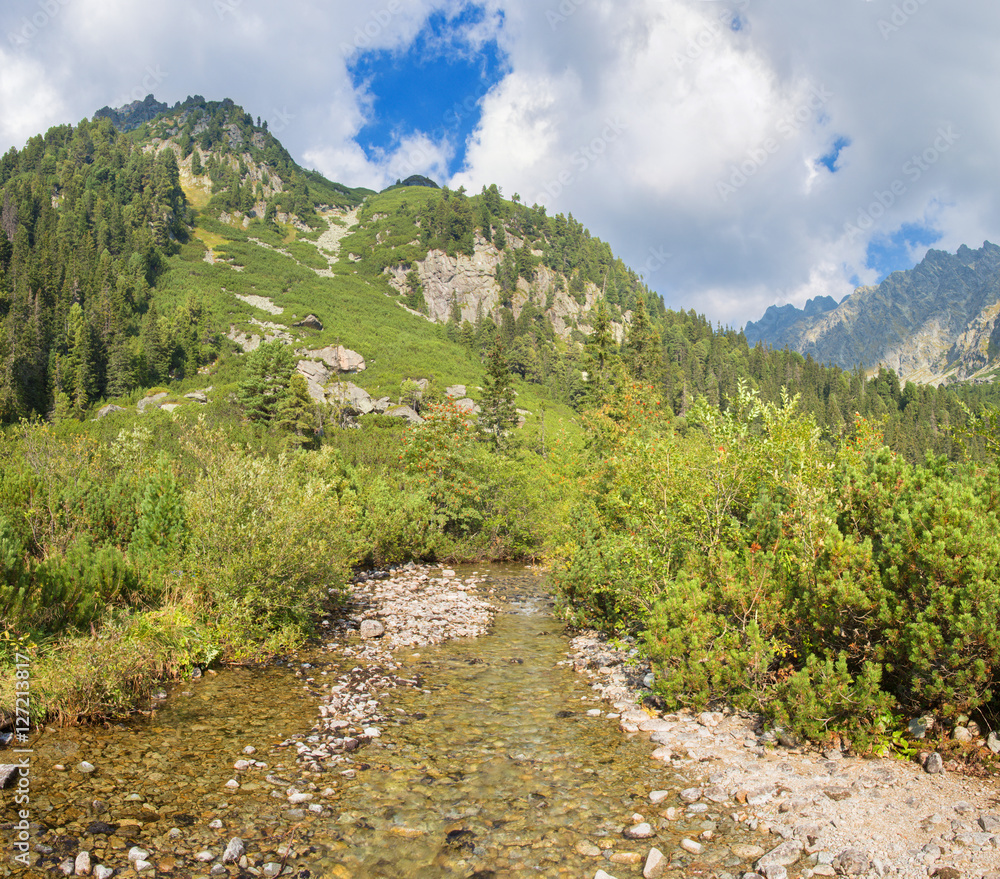 High Tatras - The valles over the Popradske Pleso lake