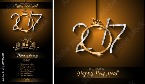 2017 Happy New Year Background for your Seasonal Flyers