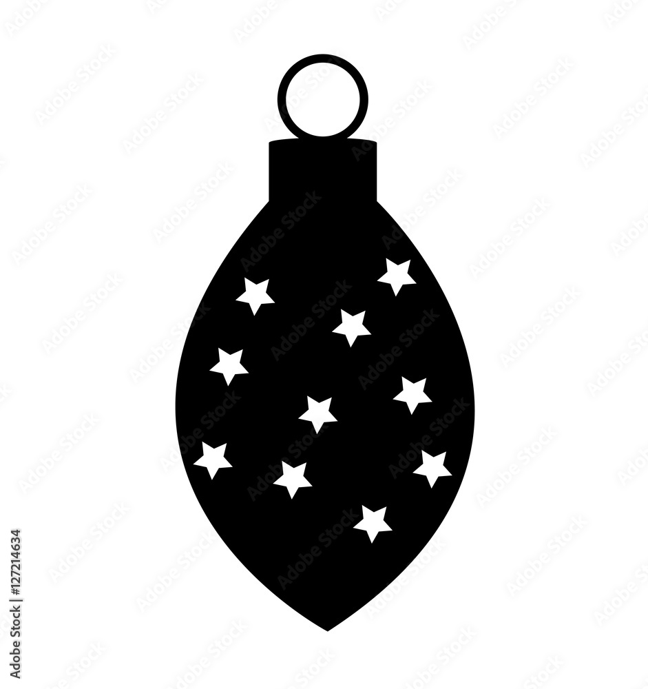 Fototapeta premium christmas ball decorative icon vector illustration design