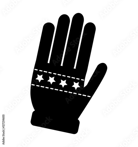 christmas glove decorative icon vector illustration design