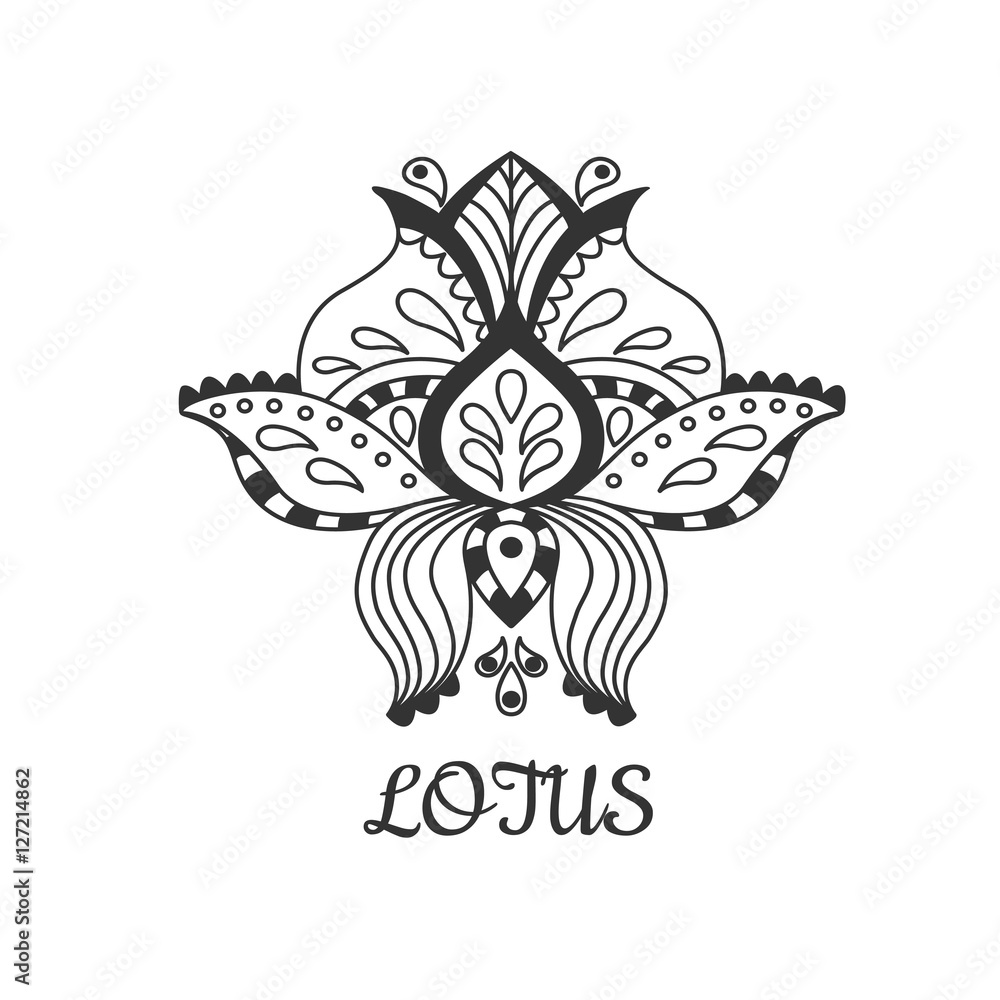 Decorative vector lotus flower Decorative vector lotus flower