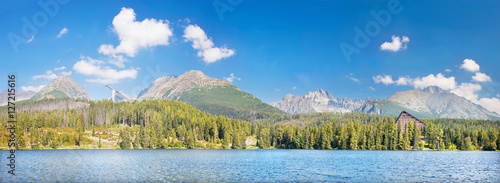 High Tatras - The panorama of Strbske Pleso lake photo