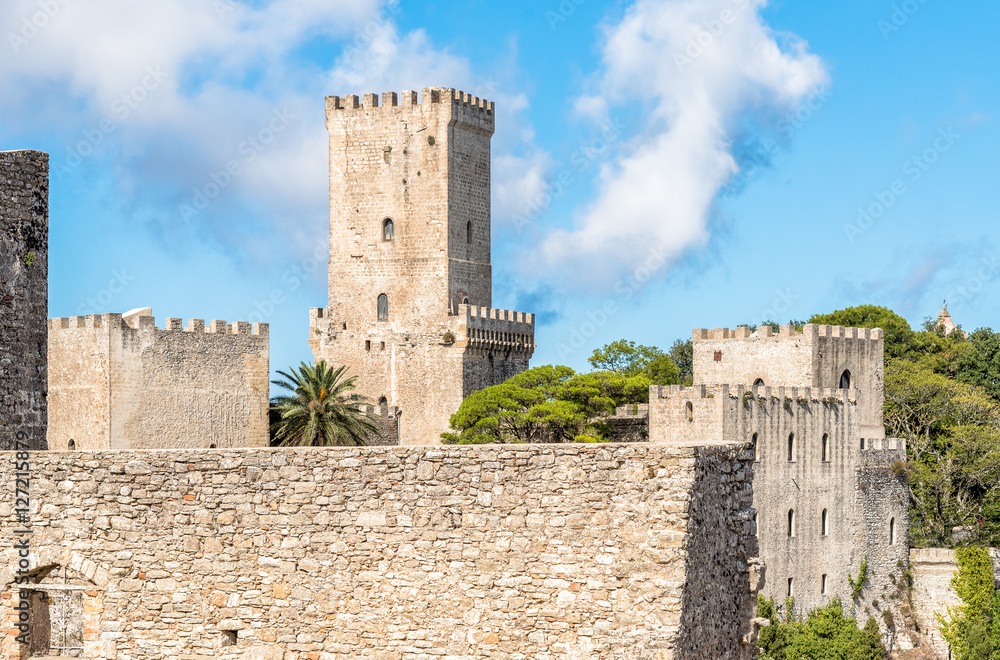 Torre of the Venus Castle, the Norman Castle of Erice, Sicily, Italy