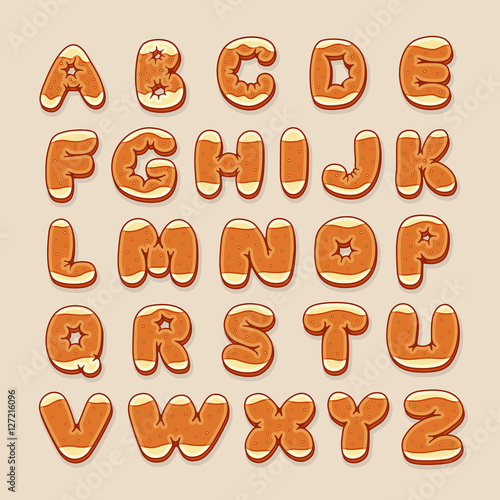 Christmas Gingerbread alphabet