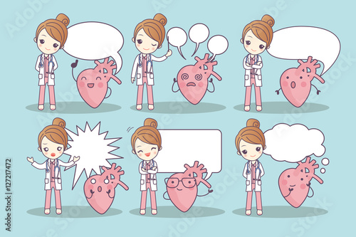 cartoon heart and doctor