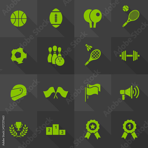 Vector Flat Icon Set - Sport

