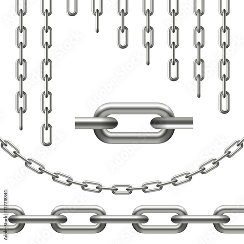 chains curved, seamless and chain link