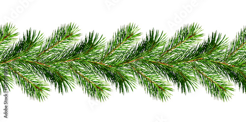 Christmas pine tree twigs garland