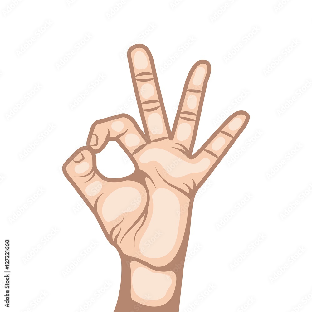 human hand with number gesture expression over white background. colorful design. vector illustration human hand with number gesture expression over white background. colorful design. vector illustration