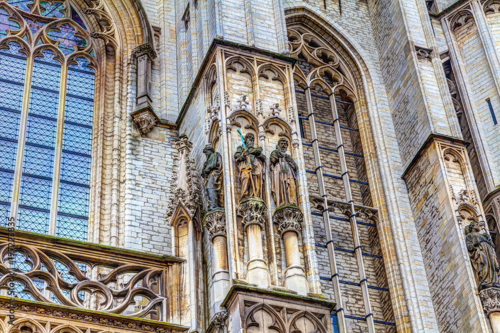 The Cathedral of Our Lady is a Roman Catholic cathedral in Antwerp, HDR Image.