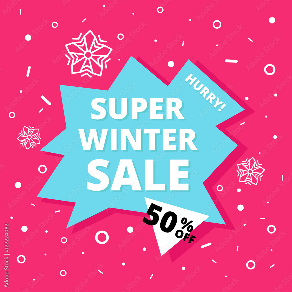 Super winter sale banner