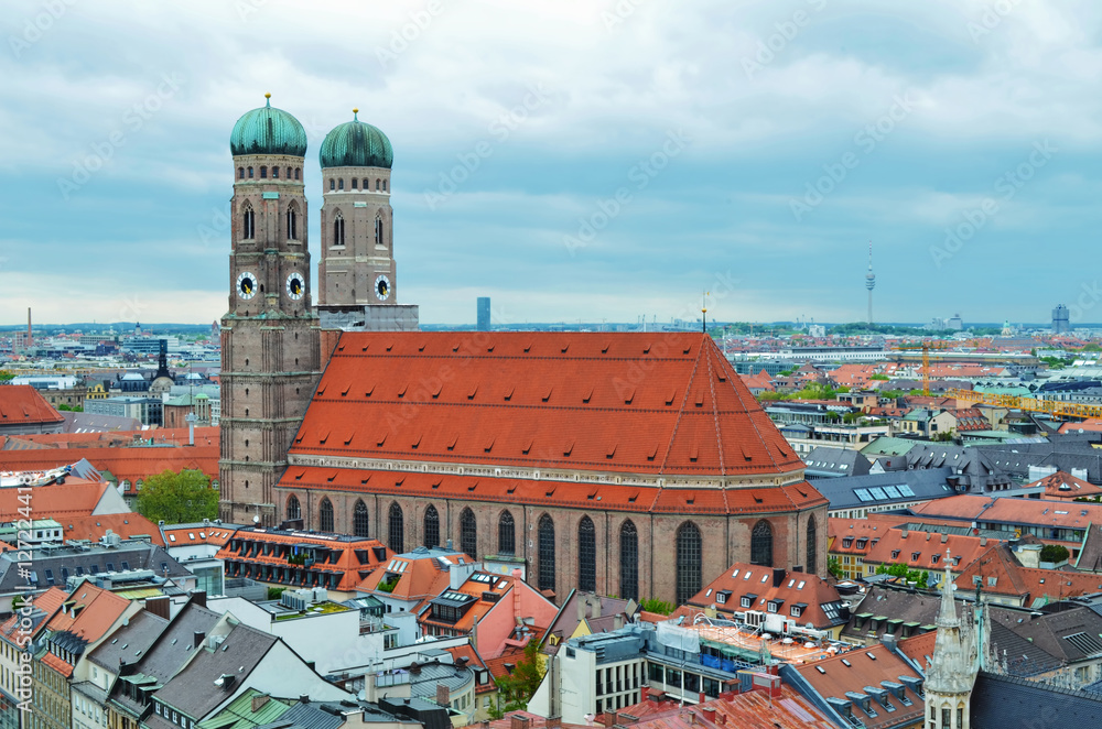 Naklejka premium The Frauenkirche (Cathedral of Our Dear Lady), church in the Bavarian, Munich