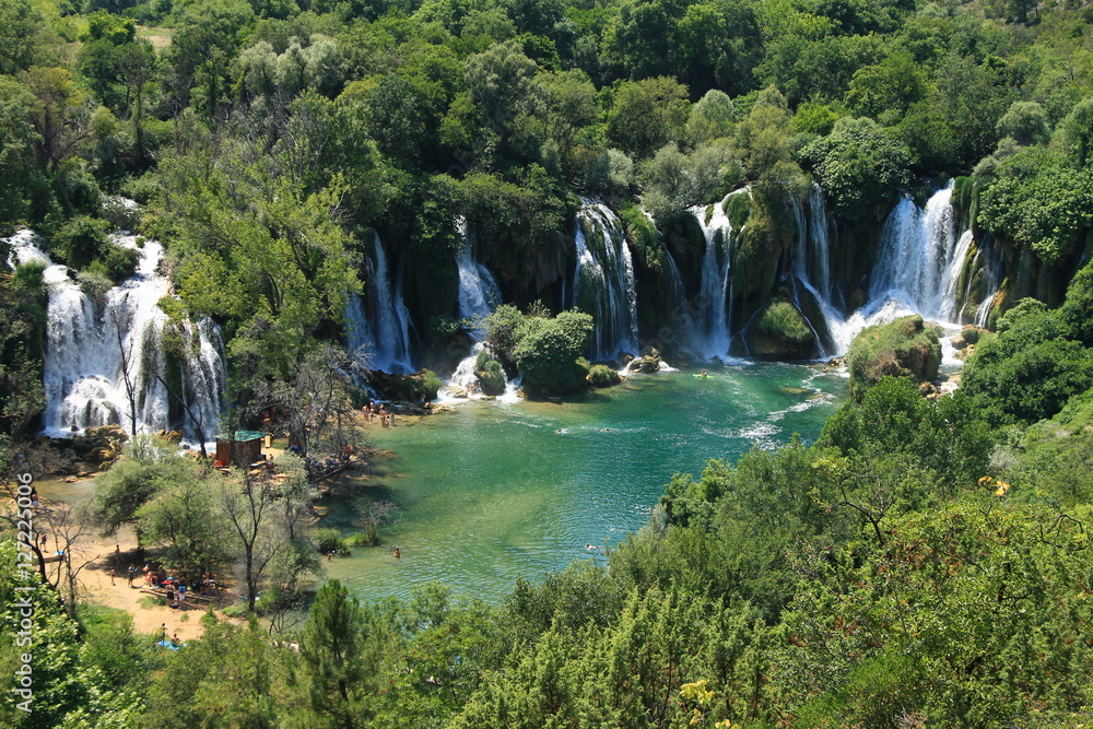 Obraz premium Kravice waterfalls and Trebizat river in Bosnia and Herzegovina