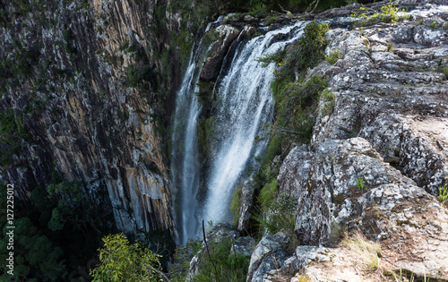 Looking down a waterfall in Nimbin, Australia © Angelina