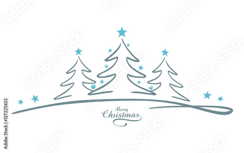Weihnachtsbäume mit Sternen