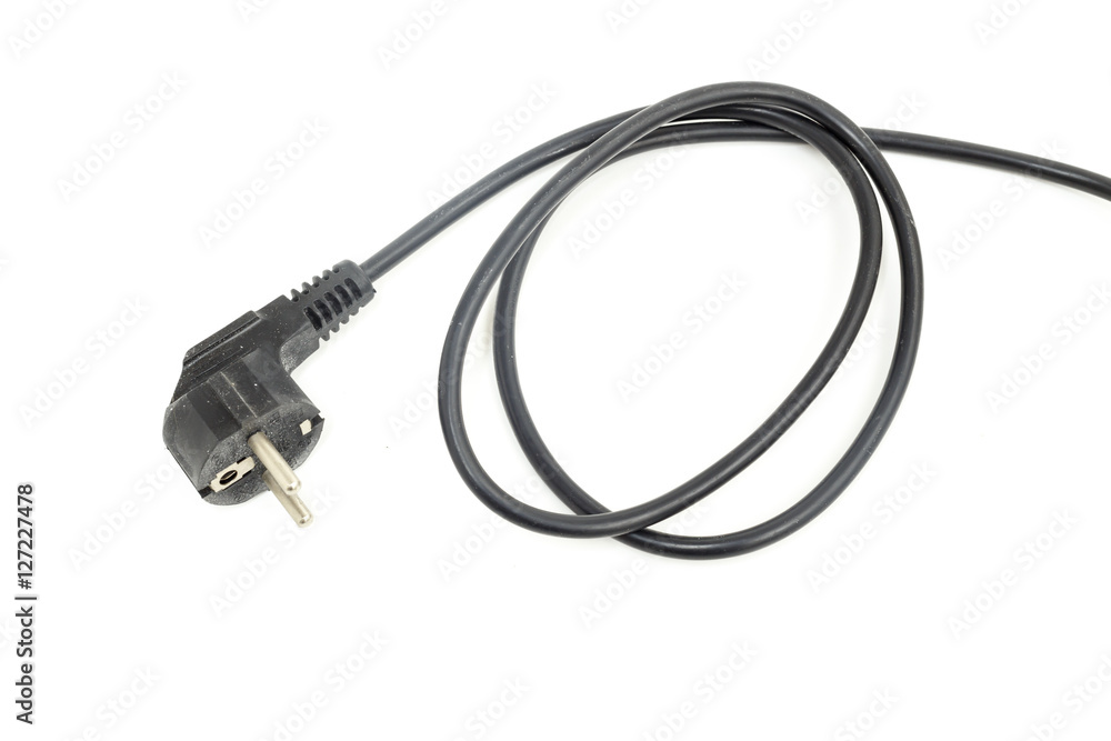 Black electric computer cable Black electric computer cable