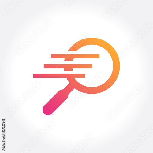 Fast finder logo template design. Vector illustration