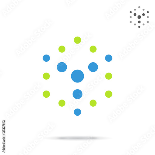 Dotted cube logo template