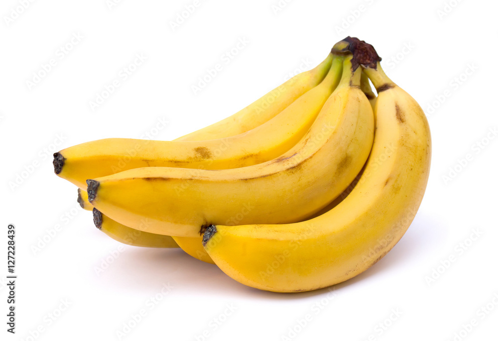 Bananas on white background