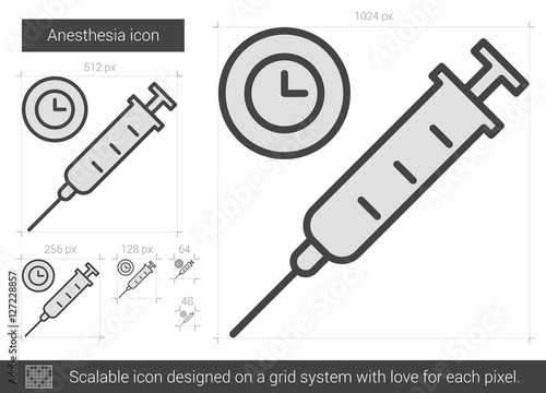 Anesthesia line icon.