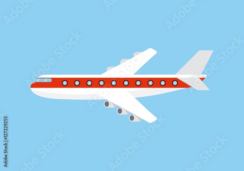 airplane vehicle icon over blue background. vector illustration