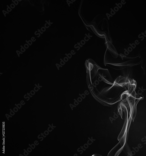 Incense Smoke on a Black Background