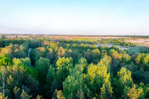 colorful countryside view in carpathians